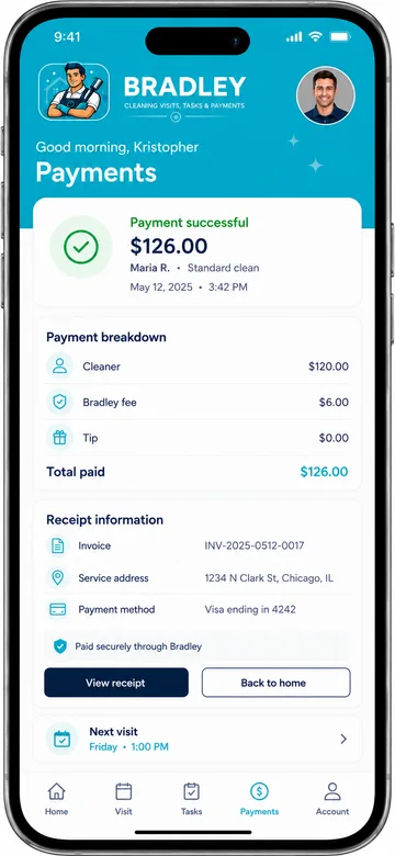 Payment success receipt